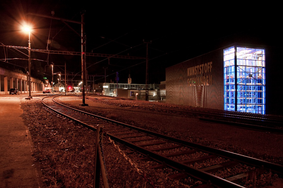 Nacht über Schwanden - 004 - Bahnhof Schwanden