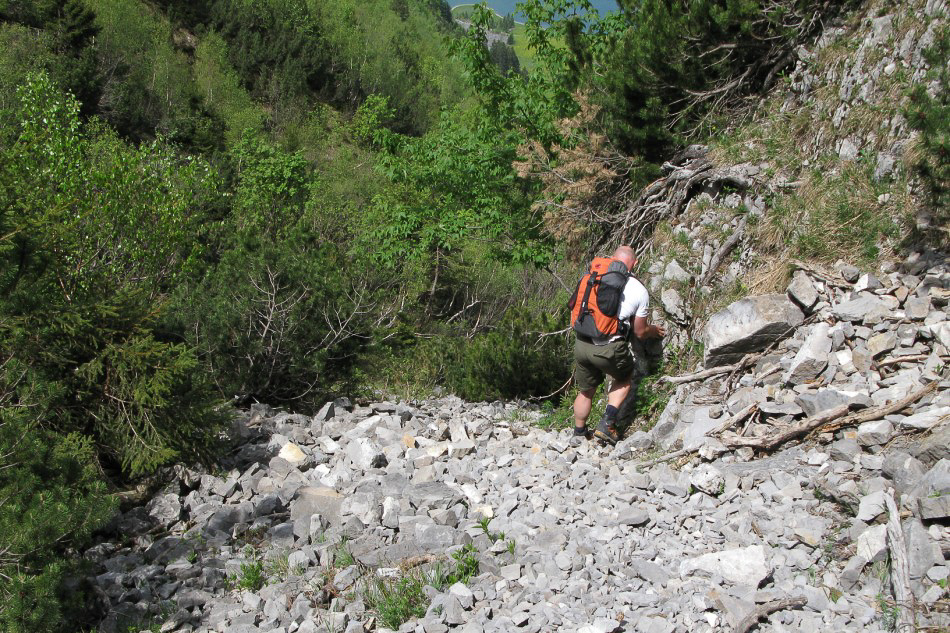 028 - Furggeli -- Abstieg über Schutthalden zum Obersee